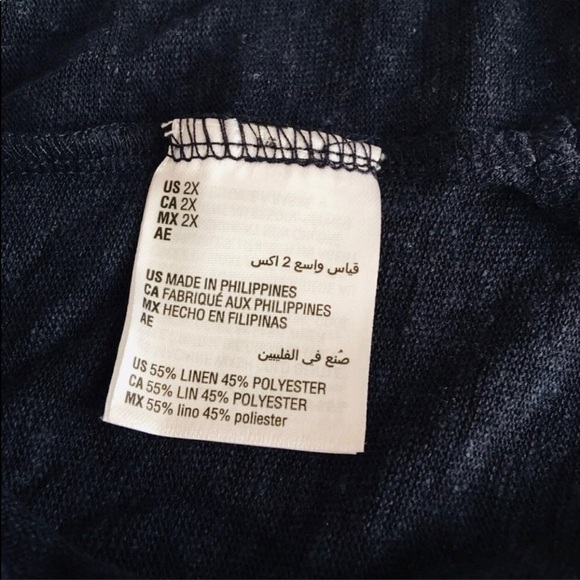 NEW $50 INC International Concepts Navy Tank Top Sleeveless V-Neck Plus 2X - Picture 4 of 6